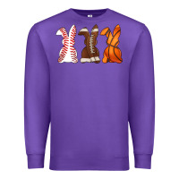 Purple western easter support bunny Premium Sweatshirt - Artiststas