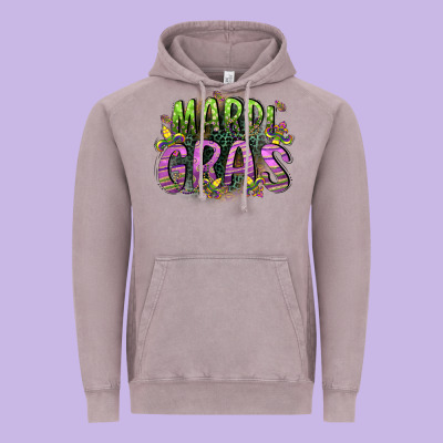 Mardi Gras Vintage Hoodie Designed By Cowgirlartshop