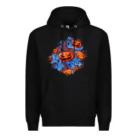Black halloween pumpkin patch  5 Premium Hoodie - BundleAndBundleShop