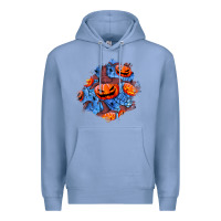 Colony Blue halloween pumpkin patch  5 Premium Hoodie - BundleAndBundleShop