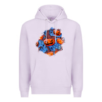 Lilac halloween pumpkin patch  5 Premium Hoodie - BundleAndBundleShop