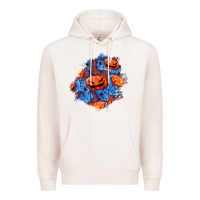 Pale Pink halloween pumpkin patch  5 Premium Hoodie - BundleAndBundleShop