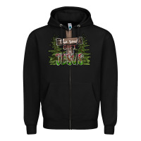 Black the real gift is jesus Zipper Hoodie - CowhideDigitalArt