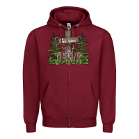 Burgundy the real gift is jesus Zipper Hoodie - CowhideDigitalArt