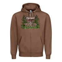 Chestnut the real gift is jesus Zipper Hoodie - CowhideDigitalArt