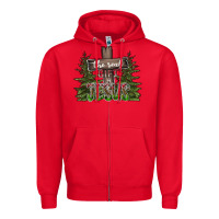 Red the real gift is jesus Zipper Hoodie - CowhideDigitalArt
