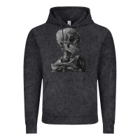 Vintage Black Vincent Van Gogh Skull of a SkeletonVintage Halloween Skull Vintage Hoodie - minhPixels