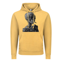 Vintage Mustard Vincent Van Gogh Skull of a SkeletonVintage Halloween Skull Vintage Hoodie - minhPixels