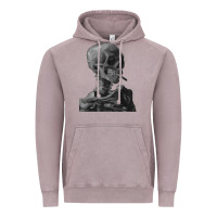 Vintage Zinc Vincent Van Gogh Skull of a SkeletonVintage Halloween Skull Vintage Hoodie - minhPixels
