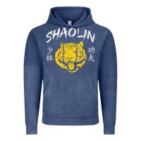 Vintage Denim Tiger Shaolin Kung Fu Chinese Symbol Wushu Martial Arts Gift Vintage Hoodie - minhPixels