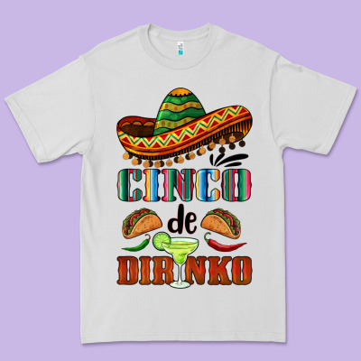 Cinco De Dirinko Sombrero Premium Tee Designed By Barkaloodesign