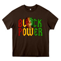 Chocolate Brown Juneteenth Lion King Black Power Heavy Core Tee - LillyAllenDesigns
