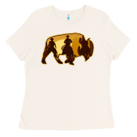 Bone Bison Silhouette Cowboy Ladies Tee - Bettercallsaul