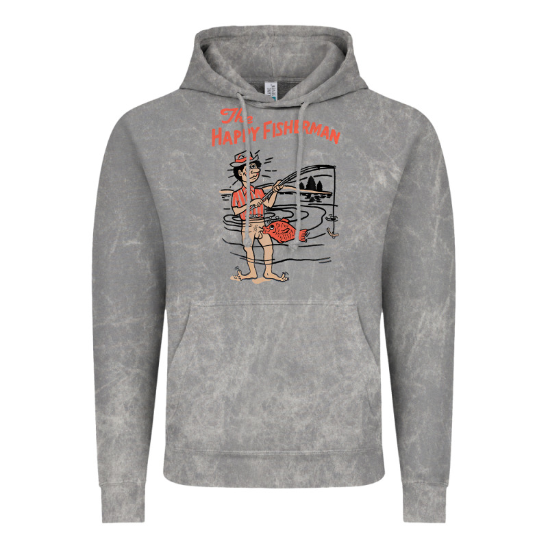 Vintage The Happy Fisherman 2022 Fishing Mens Kids Vintage Hoodie by minhPixels | Teevron