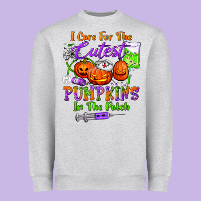 I Care For The Cutest Pumpkins In The Patch Heavyweight Sweatshirt Designed By Bundleandbundleshop