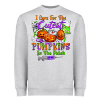 Heather Grey i care for the cutest pumpkins in the patch Heavyweight Sweatshirt - BundleAndBundleShop