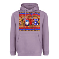 Lavender american flag gnomes love star leopard glitter Heavyweight Hoodie - Artiststas