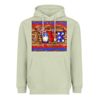 Matcha american flag gnomes love star leopard glitter Heavyweight Hoodie - Artiststas
