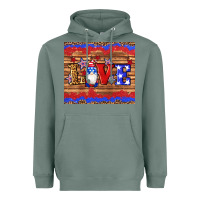Sage american flag gnomes love star leopard glitter Heavyweight Hoodie - Artiststas