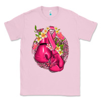 Bubblegum Pink cancer boxing gloves with ribbon Classic Tee - NancyCooperArtShop