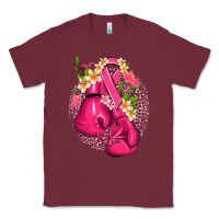Burgundy cancer boxing gloves with ribbon Classic Tee - NancyCooperArtShop