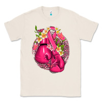 Natural cancer boxing gloves with ribbon Classic Tee - NancyCooperArtShop