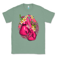 Sage cancer boxing gloves with ribbon Classic Tee - NancyCooperArtShop