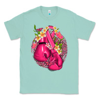 Seafoam cancer boxing gloves with ribbon Classic Tee - NancyCooperArtShop