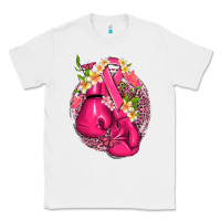 White cancer boxing gloves with ribbon Classic Tee - NancyCooperArtShop