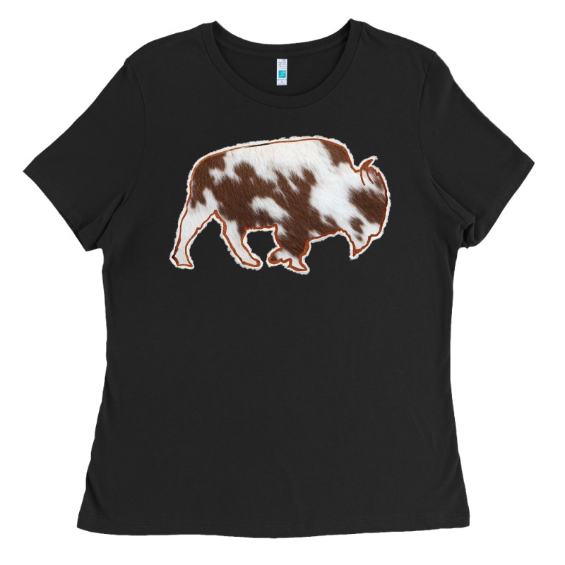 Cowhide Bison Silhouette Ladies Tee by Bettercallsaul | Teevron