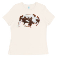 Bone Cowhide Bison Silhouette Ladies Tee - Bettercallsaul