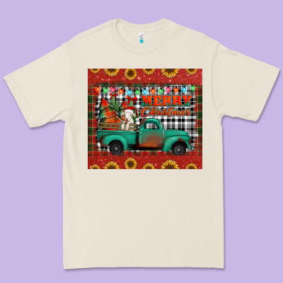 Merry Christmas Farm Truck Tumbler Premium Tee Designed By Jasminsmagicworld