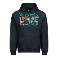 Navy all you need is love and coffee Urban Hoodie - AdoDesignShop