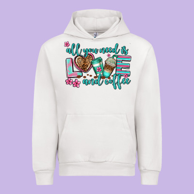 All You Need Is Love And Coffee Urban Hoodie Designed By Adodesignshop