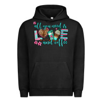 Pigment Black all you need is love and coffee Urban Hoodie - AdoDesignShop