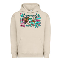 Pigment French Oak all you need is love and coffee Urban Hoodie - AdoDesignShop