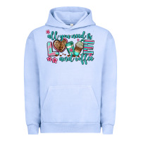 Pigment Grape Ice all you need is love and coffee Urban Hoodie - AdoDesignShop