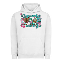 Pigment Lunar Rock all you need is love and coffee Urban Hoodie - AdoDesignShop