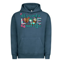 Pigment Midnight Navy all you need is love and coffee Urban Hoodie - AdoDesignShop