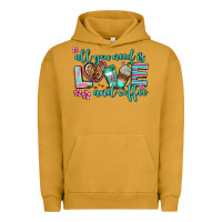 Pigment Peanut Butter all you need is love and coffee Urban Hoodie - AdoDesignShop