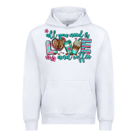 White all you need is love and coffee Urban Hoodie - AdoDesignShop