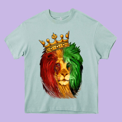 Juneteenth Lion King Heavy Core Tee Designed By Lillyallendesigns