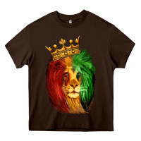 Chocolate Brown Juneteenth Lion King Heavy Core Tee - LillyAllenDesigns