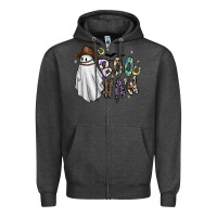 Charcoal Heather Boo Haw Zipper Hoodie - CowhideDigitalArt