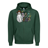 Sports Green Boo Haw Zipper Hoodie - CowhideDigitalArt