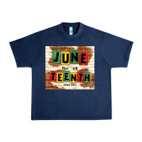 Navy juneteenth free ish since 1865 Urban Heavy Tee - TumblerDesignByShophia