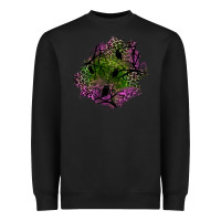 Black halloween patch Heavyweight Sweatshirt - BundleAndBundleShop