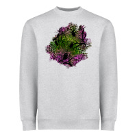 Heather Grey halloween patch Heavyweight Sweatshirt - BundleAndBundleShop