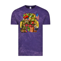 Cloud Purple Christmas army gnomes truck 4th of july Vintage Tee - HowdyJamesFarm