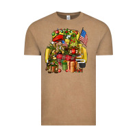 Vintage Coffee Christmas army gnomes truck 4th of july Vintage Tee - HowdyJamesFarm